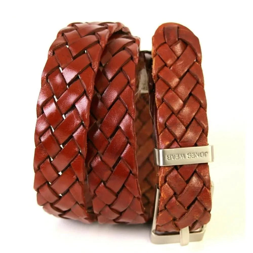 Jones Wear BRAIDED BROWN GENUINE LEATHER 1